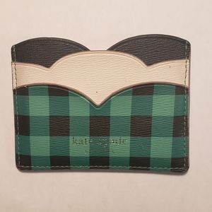 KATE SPADE HOPPKINS FROG CARDHOLDER GOOD CONDITION 4inx3in 4 EXTERIOR CARD SLOTS